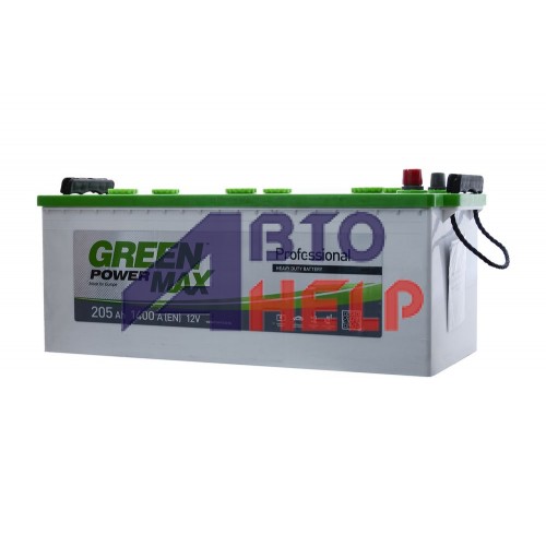 Автомобильный аккумулятор GREEN POWER MAX 6СТ-205Ah Аз 1400A (EN)