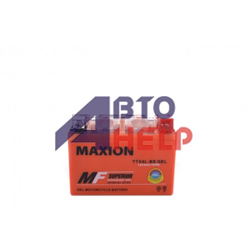 Аккумулятор мото MAXION YTX 4Ah GEL YTX4L-BS