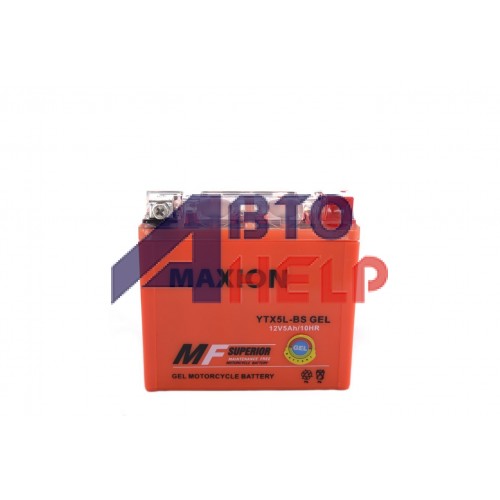 Аккумулятор мото MAXION YTX 5Ah GEL YTX5L-BS