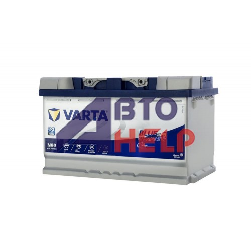 Автомобильный аккумулятор VARTA Blue Dynamic EFB N80 6СТ-80Ah АзЕ 800A (EN) 580500080