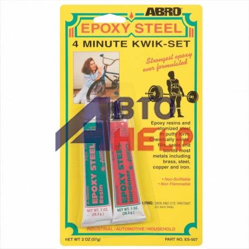 Клей Abro Epoxy Steel эпоксидный 4-минутный ES-507 57г