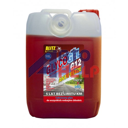 Антифриз Blitz Line Glycogel G12 ready-mix -37°C красный 10л