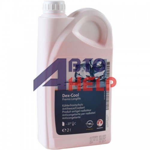 Антифриз GM Dex-Cool Premix Longlife G12 -27°C красный 2л 1940671