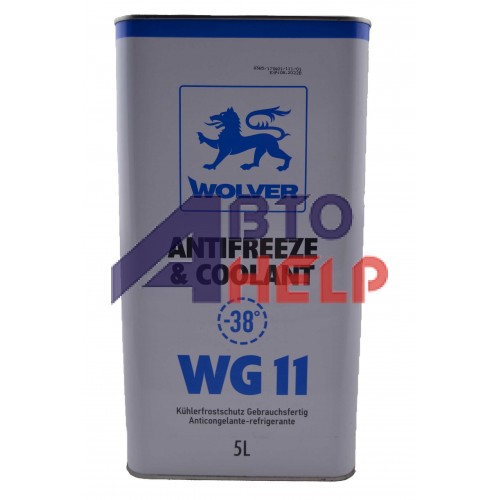 Антифриз WOLVER Universal Antifreeze Ready for use G11 -40°C синий 5л