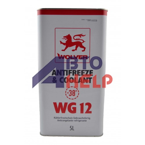 Антифриз WOLVER Antifreeze & Coolant Ready for use G12 -40°C красный 5л