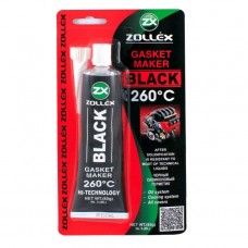 Герметик прокладок Zollex Black Gasket Maker Premium +260°C чёрный 85г