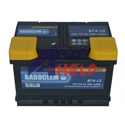 Аккумулятор Baroclem 6СТ-74 АзЕ Gold (574 104 068BA), (680EN)