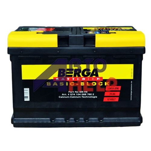Аккумулятор BERGA  6СТ-74Ah АзЕ Basic Block (680EN)