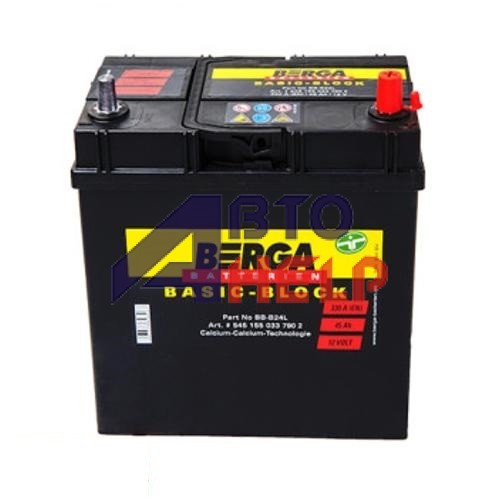 Аккумулятор BERGA 6СТ-45А АзЕ ASIA Basic Block (330EN) (545155033)