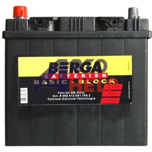 Автомобильный аккумулятор BERGA Basic Block 6СТ-60Ah Аз ASIA 510A (EN) 560413051