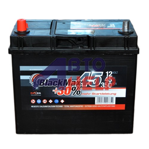 Аккумулятор BlackMax 6СТ-45Ah Аз B4022 ASIA ТК (350EN)