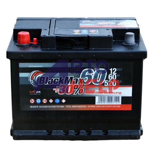 Аккумулятор BlackMax 6СТ-60Ah Аз B4006 (520EN)