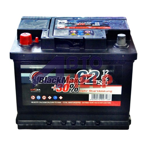 Аккумулятор BlackMax 6СТ-62Ah Аз B5006 (580EN)