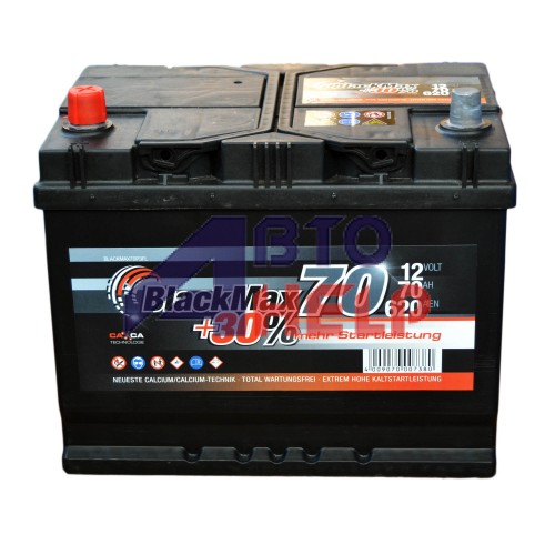 Аккумулятор BlackMax 6СТ-70Ah Аз B4027 ASIA (620EN)