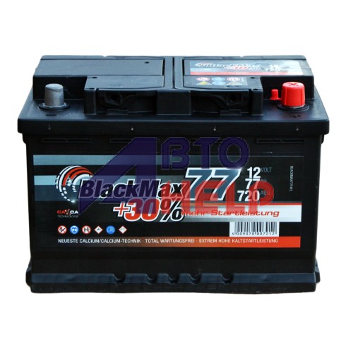 Аккумулятор BlackMax 6СТ-77Ah АзЕ B5008 (720EN)
