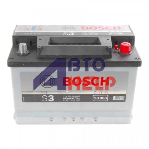 Аккумулятор BOSCH S3 6СТ-70Ah АзЕ (S3008) (640EN)