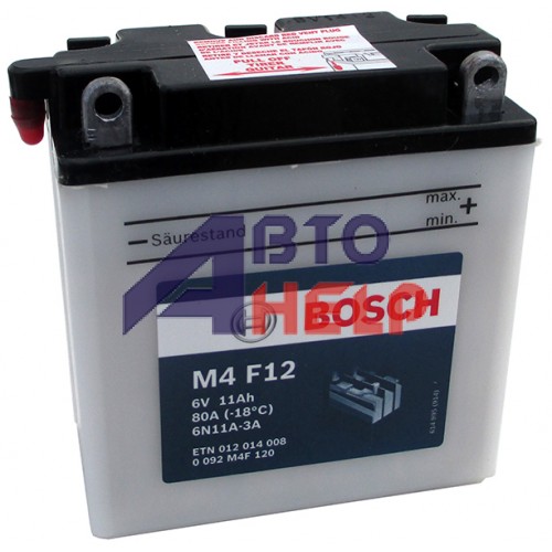 Аккумулятор мото Bosch M4 Fresh Pack 12Ah Ев M4F12 (80EN) 0092M4F120