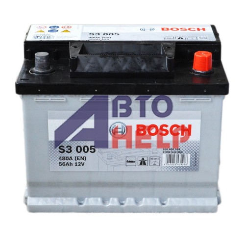 Аккумулятор BOSCH S3 6СТ-56Ah АзЕ (S3005) (480EN)