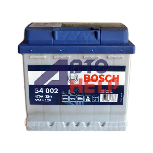 Аккумулятор BOSCH S4 6СТ-52Ah АзЕ (S4002) (470EN)