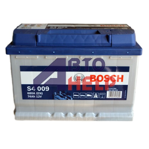 Аккумулятор BOSCH S4 6СТ-74Ah Аз S4009 (680EN)