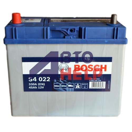 Аккумулятор BOSCH S4 6СТ-45Ah Аз (S4022) АЗИЯ ТК (330EN)
