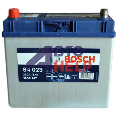 Аккумулятор BOSCH S4 6СТ-45Ah Аз (S4023) АЗИЯ (330EN)