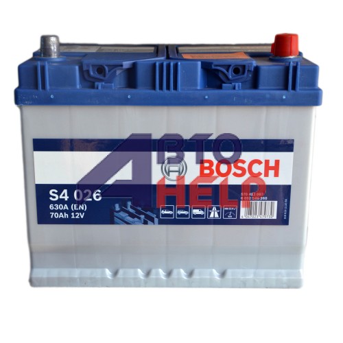 Аккумулятор BOSCH S4 6СТ-70Ah АзЕ АЗИЯ Евро (S4026) (630EN)