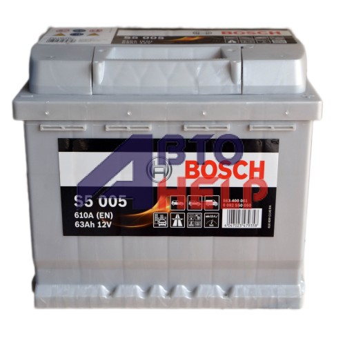Аккумулятор BOSCH 6СТ-63Ah H АзЕ S5005 (610EN) (610EN)