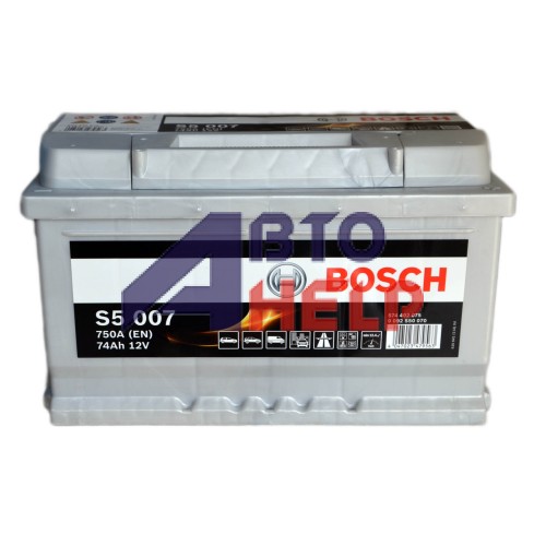 Аккумулятор BOSCH S5 6СТ-74Ah H АзЕ (S5007) (750EN)