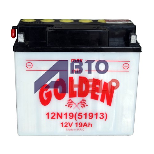 Аккумулятор мото GOLDEN 12V, 19Ah MF (240EN) (12N19)