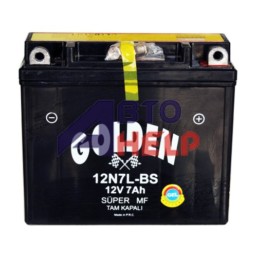 Аккумулятор мото GOLDEN 12V, 7Ah MF (70EN) (12N7L-BS)