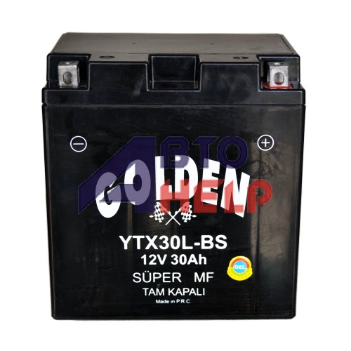 Аккумулятор мото GOLDEN 12V, 30Ah MF (300EN) (YTX30L-BS)