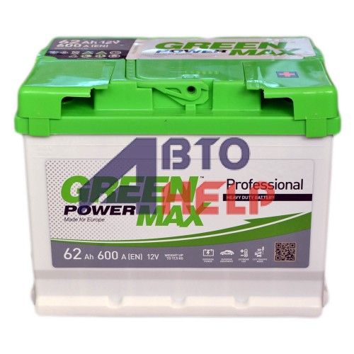 Аккумулятор GREEN POWER 6СТ-62 АзЕ MAX (600EN)