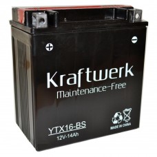 Аккумулятор мото KRAFTWERK 6СТ-14Ah Аз YTX16B-BS (200EN)