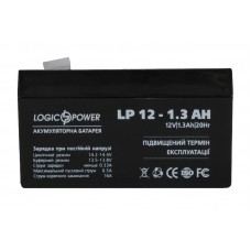Аккумулятор тяговий Logic Power 1,3Ah без нижн. бурта LP 12-1.3