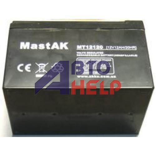Аккумулятор тяговый MastAK MT12120 6СТ-12Ah AGM
