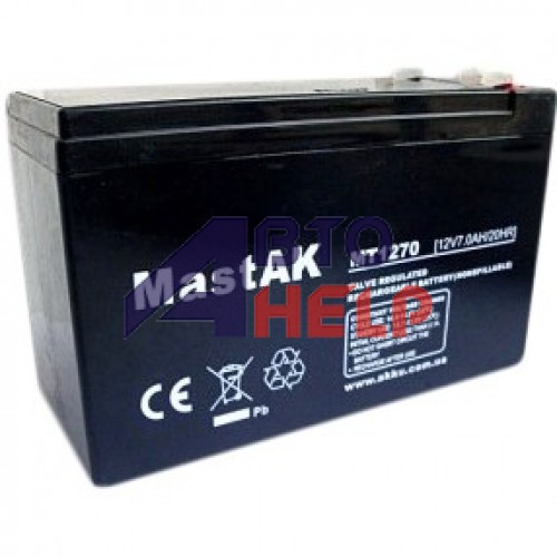 Аккумулятор тяговый MastAK MT1270AGM 6СТ-7Ah AGM