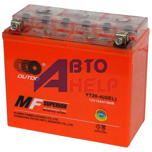 Аккумулятор мото Outdo 6СТ-18Аh GEL (YT20-4)