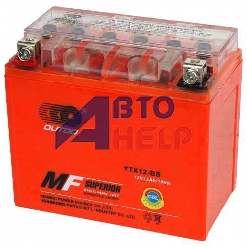 Аккумулятор мото Outdo 6СТ-10Аh GEL (YTX12-BS)