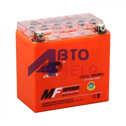 Аккумулятор мото Outdo 6СТ-12Аh GEL (YTX14-BS)
