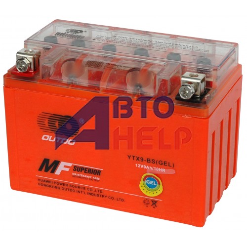 Аккумулятор мото Outdo 6СТ-9Аh GEL (YTX9-BS)