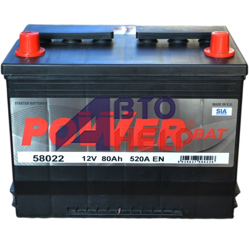 Аккумулятор Power Bat 6СТ-80 Аз Asia (58022) (520EN)