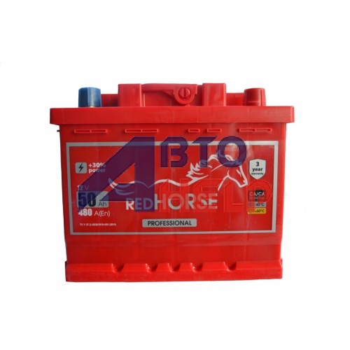 Аккумулятор RED HORSE 6СТ-50 АзЕ Н Professional Line (480EN)