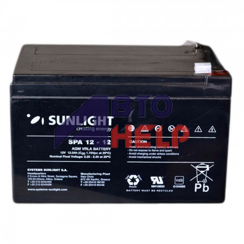 Аккумулятор тяговий SUNLIGHT SPa 6СТ-12Ah