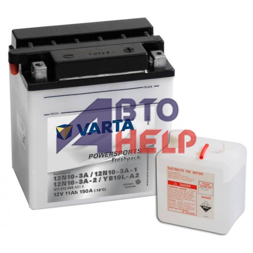 Аккумулятор мото VARTA Powersports 6СТ-11Ah АзЕ (12N10-3A, 511012009) (150EN)