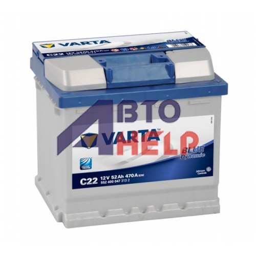 Аккумулятор VARTA Blue Dynamic C22 6СТ-52Ah АзЕ (552400047) (470EN)