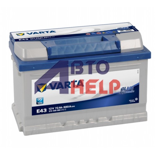 Аккумулятор VARTA Blue Dynamic E43 6СТ-72Ah АзЕ (572409068) (680EN)