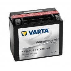 Аккумулятор мото VARTA Powersports  AGM 6СТ-18Аh Аз (YTX20-4L) (250EN)