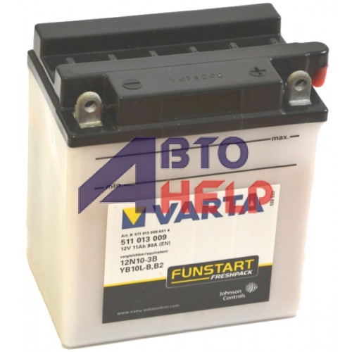 Аккумулятор мото VARTA Funstart 6СТ-11Ah АзЕ (12N10-3B, 511013009) (90EN)