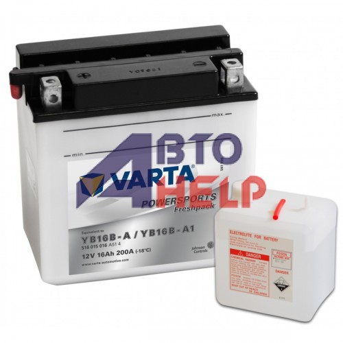 Аккумулятор мото VARTA Powersports 6СТ-16Ah Аз (YB16B-A, 516015016) (200EN)